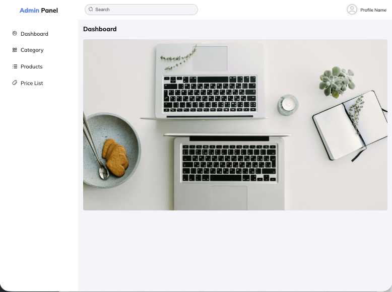 admin panel project